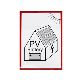 PV + battery Warning Label